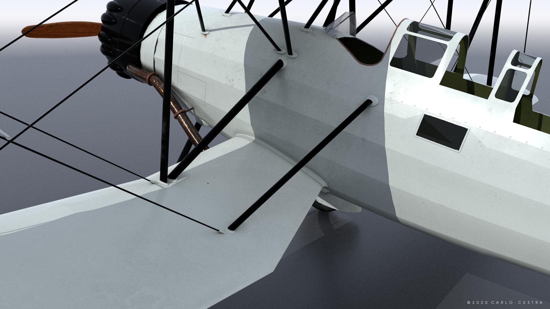 B4Y ha-327 - Not rigged Low-poly 3D model_9