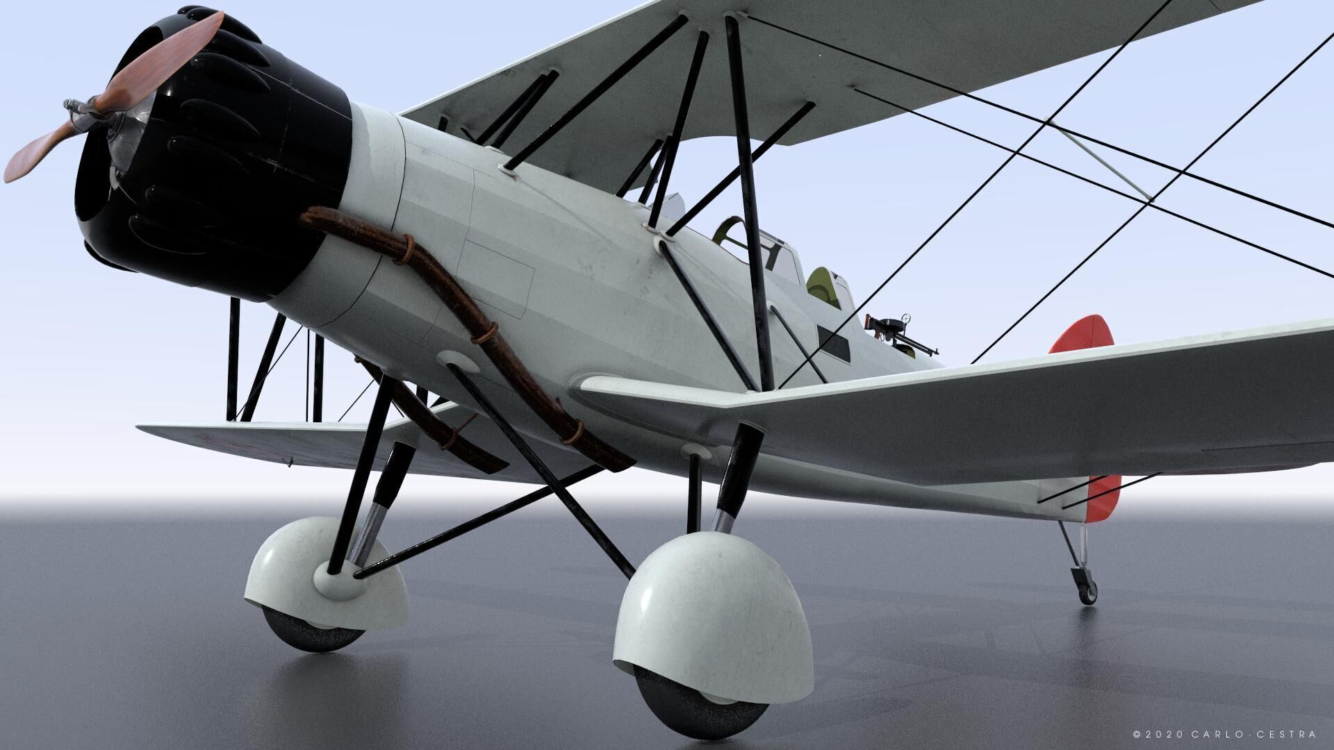 B4Y ha-327 - Not rigged Low-poly 3D model_7