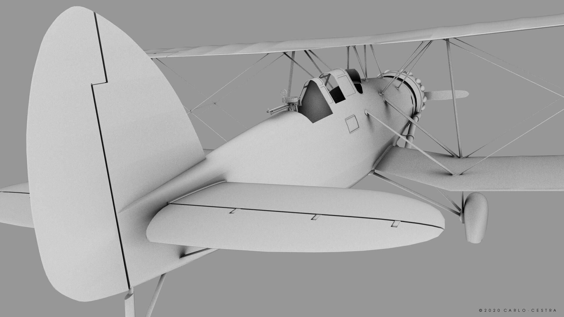 B4Y ha-327 - Not rigged Low-poly 3D model_28