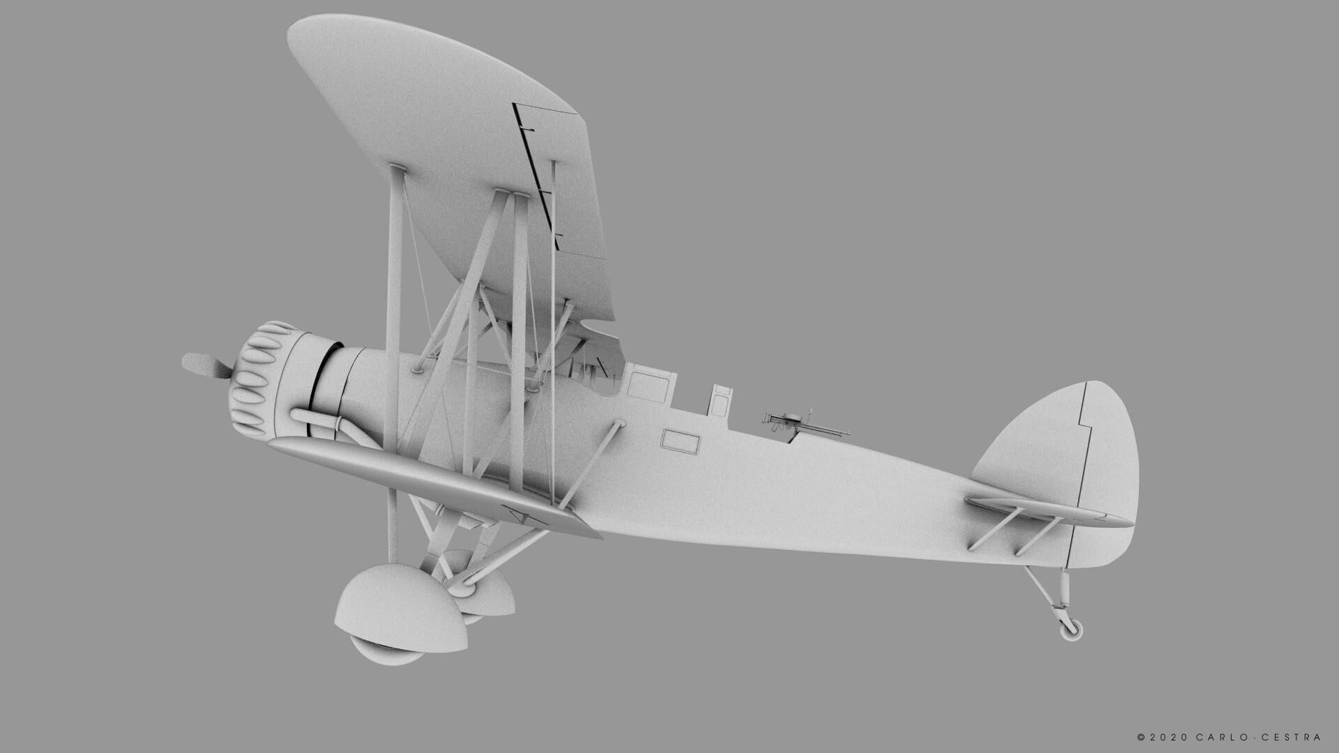 B4Y ha-327 - Not rigged Low-poly 3D model_32