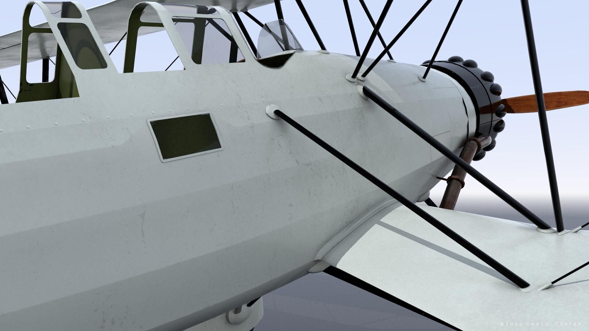 B4Y ha-327 - Not rigged Low-poly 3D model_5