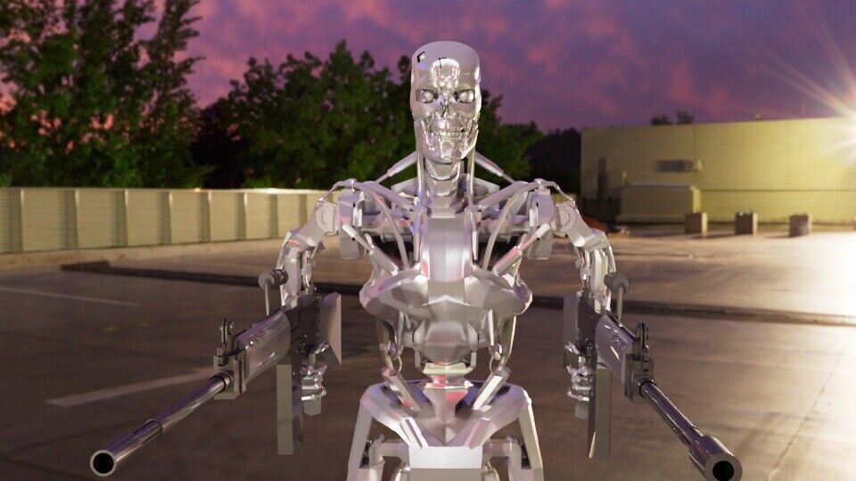 T-800 Cybernetic Enforcer Low-poly 3D model_4