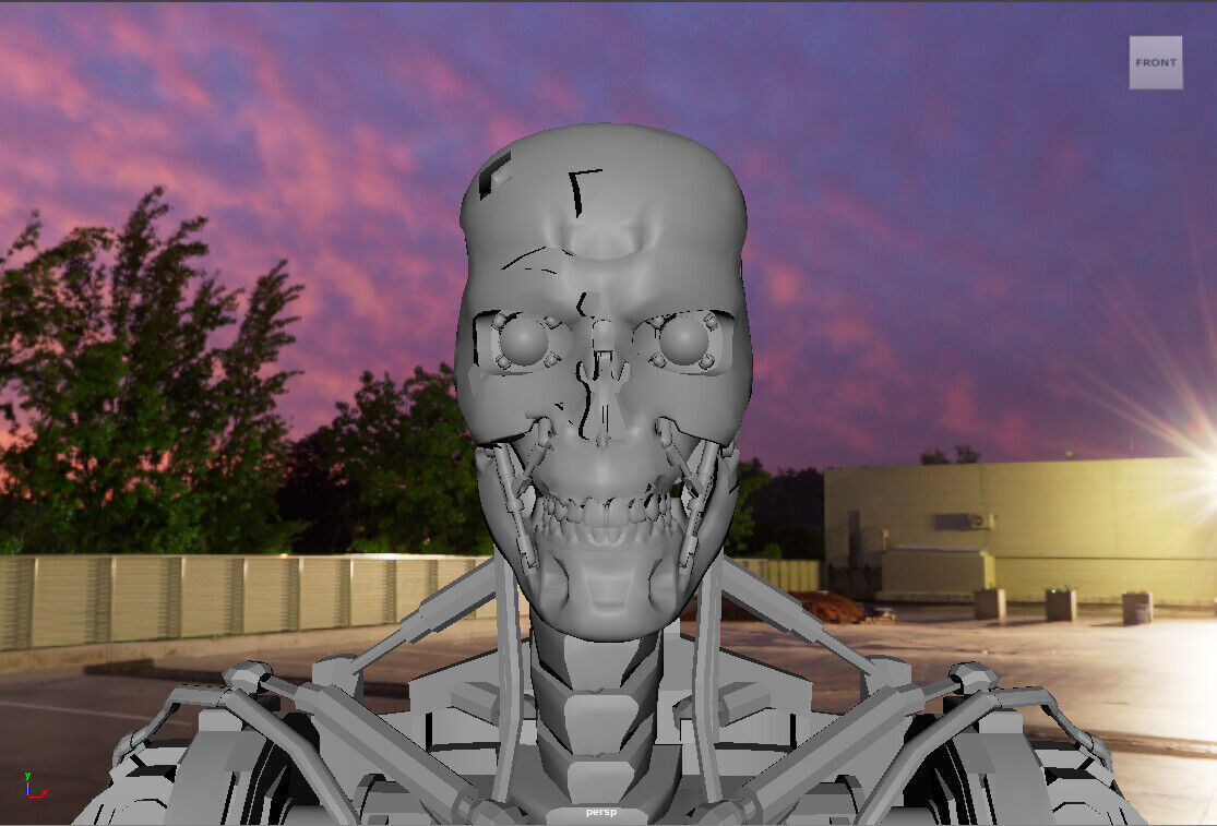 T-800 Cybernetic Enforcer Low-poly 3D model_5