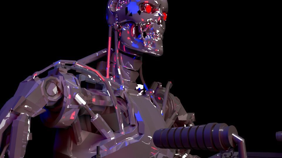 T-800 Cybernetic Enforcer Low-poly 3D model_2
