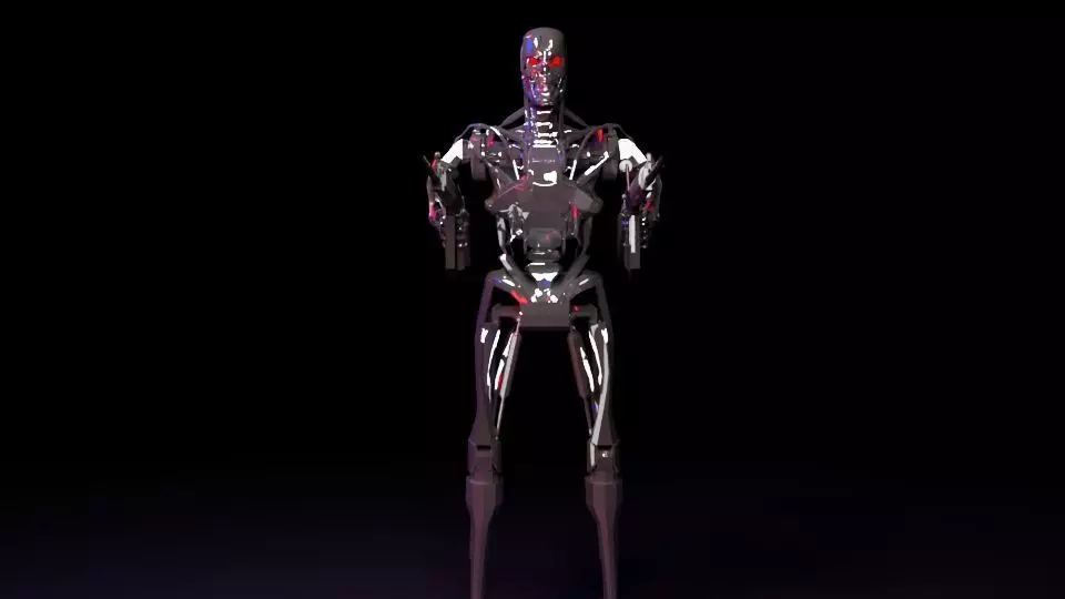 T-800 Cybernetic Enforcer Low-poly 3D model_0