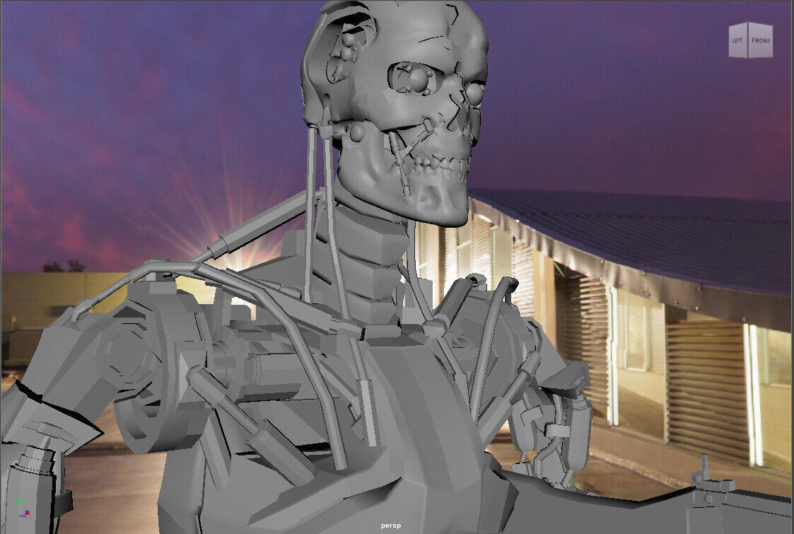 T-800 Cybernetic Enforcer Low-poly 3D model_6