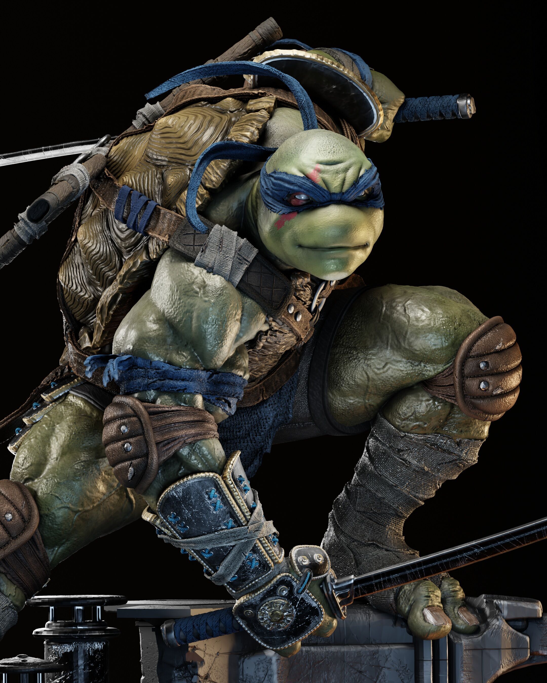 Leo TMNT Tortuga Ninja - STL  3D print model_6