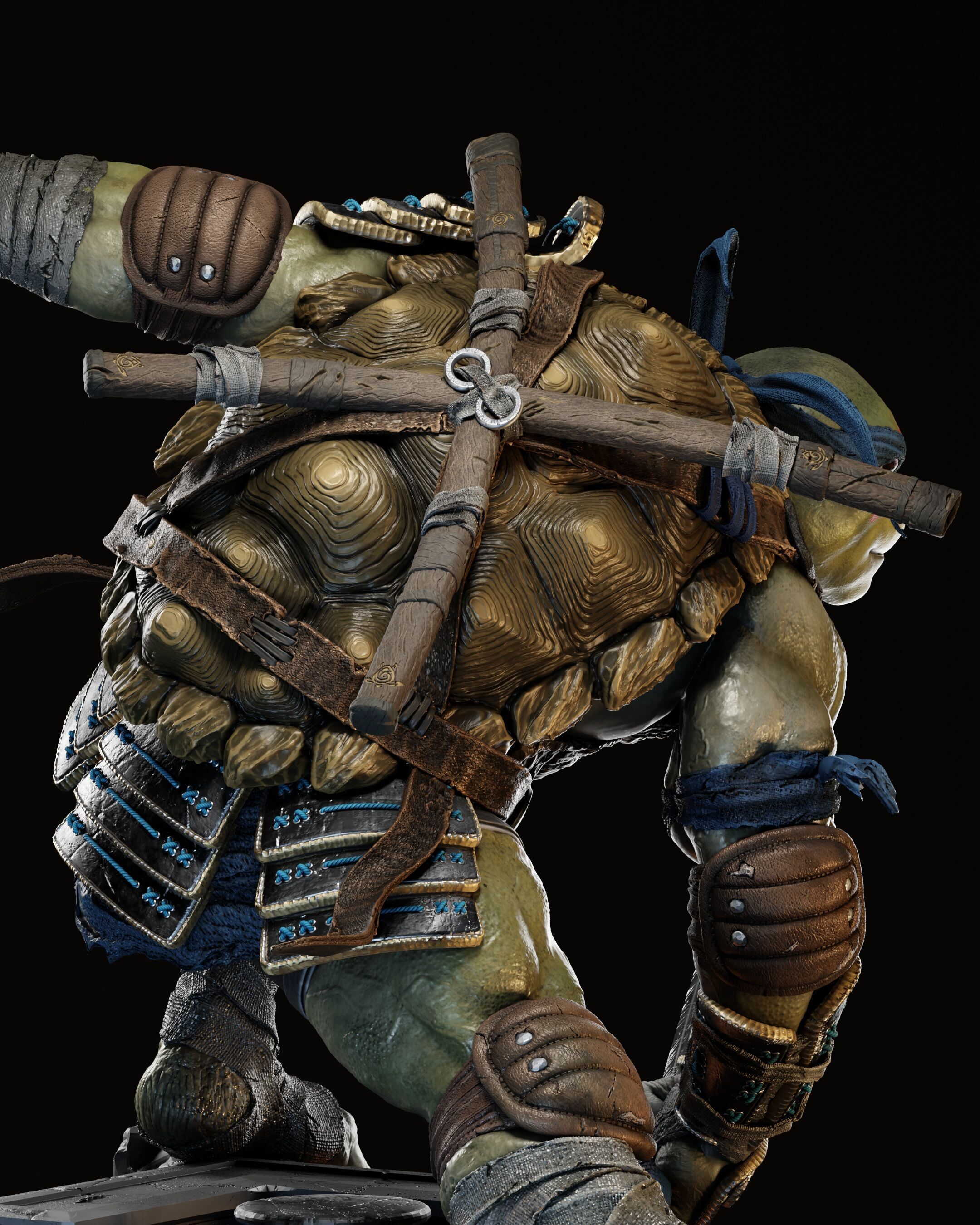 Leo TMNT Tortuga Ninja - STL  3D print model_7