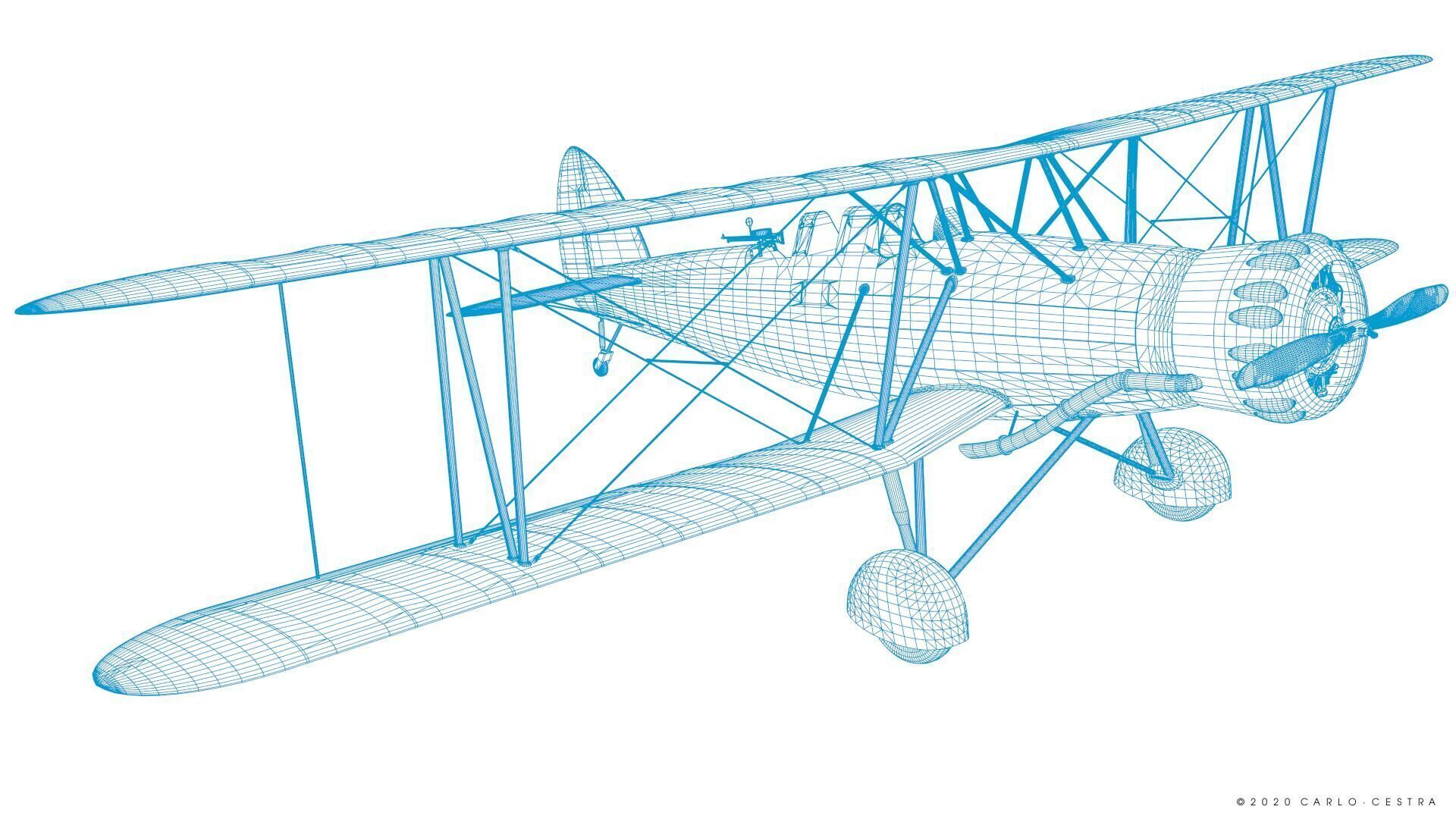 B4Y ha-327 - Not rigged Low-poly 3D model_26