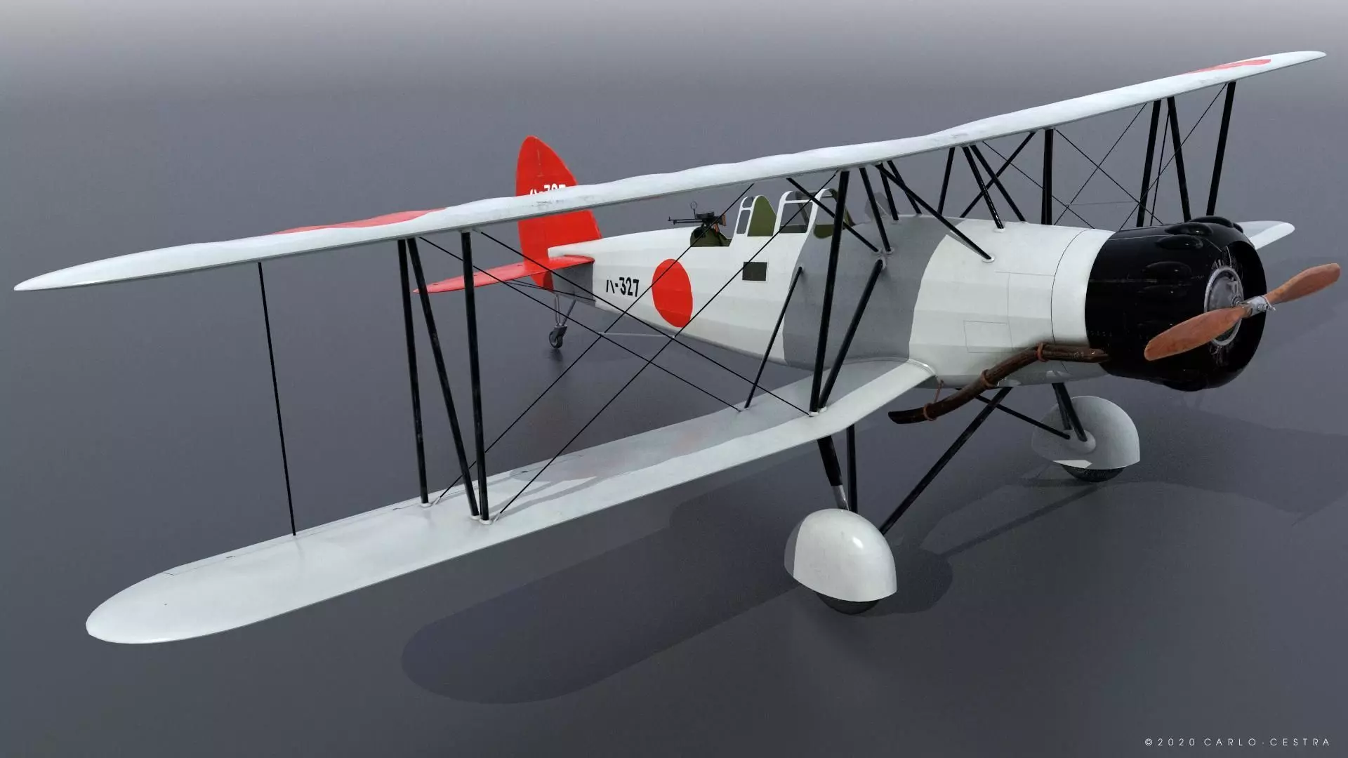 B4Y ha-327 - Not rigged Low-poly 3D model_0
