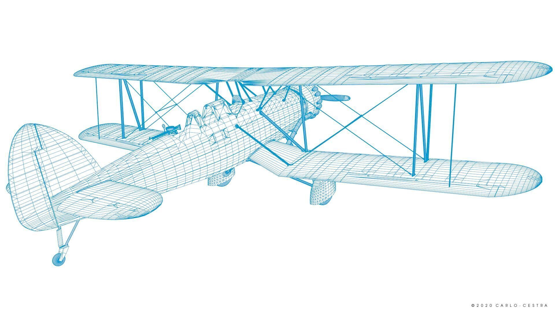 B4Y ha-327 - Not rigged Low-poly 3D model_27