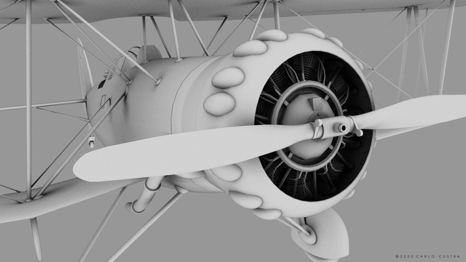 B4Y ha-327 - Not rigged Low-poly 3D model_13