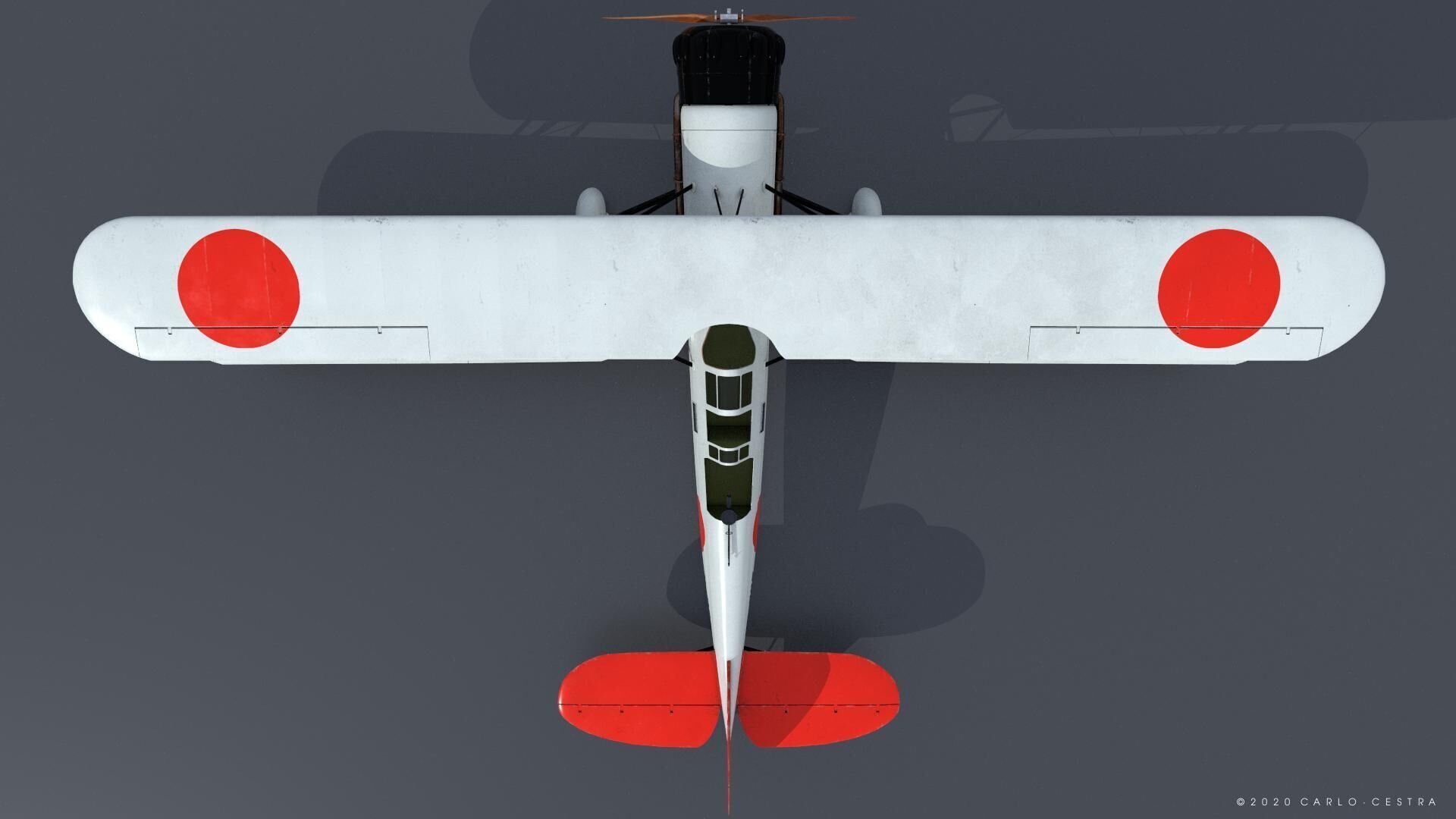 B4Y ha-327 - Not rigged Low-poly 3D model_8