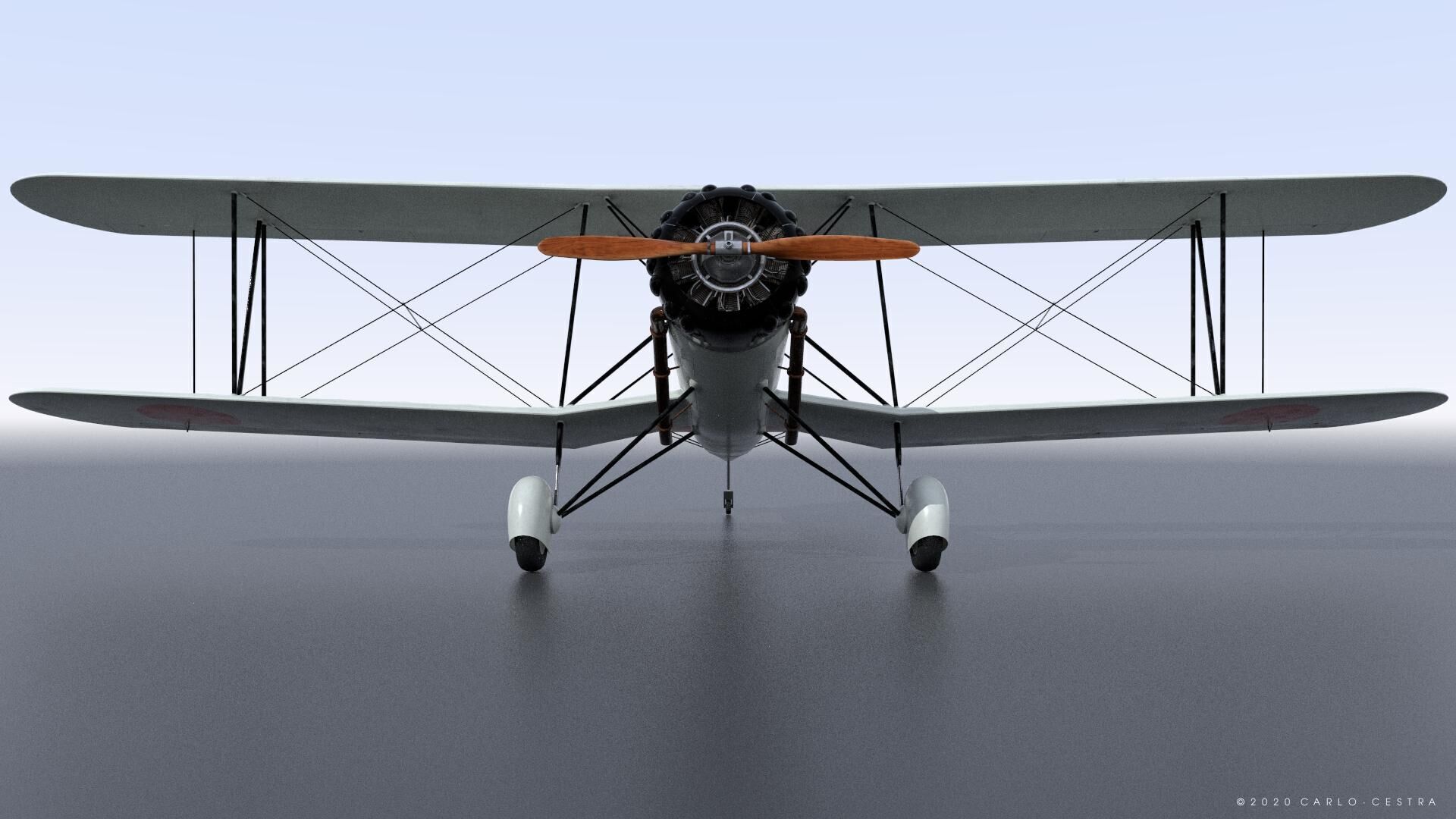 B4Y ha-327 - Not rigged Low-poly 3D model_5