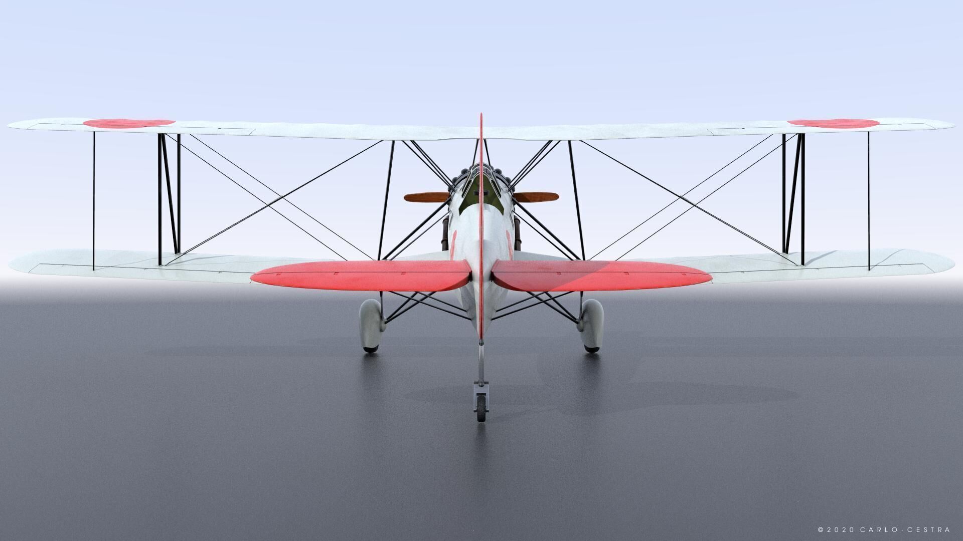 B4Y ha-327 - Not rigged Low-poly 3D model_4