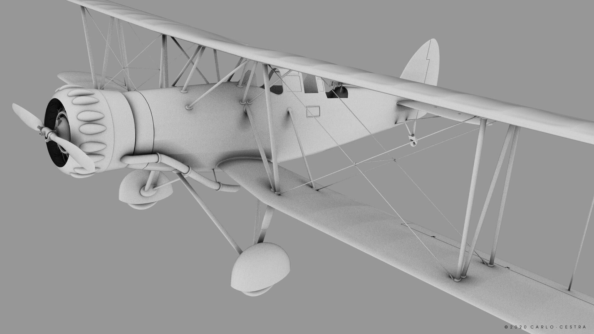 B4Y ha-327 - Not rigged Low-poly 3D model_12
