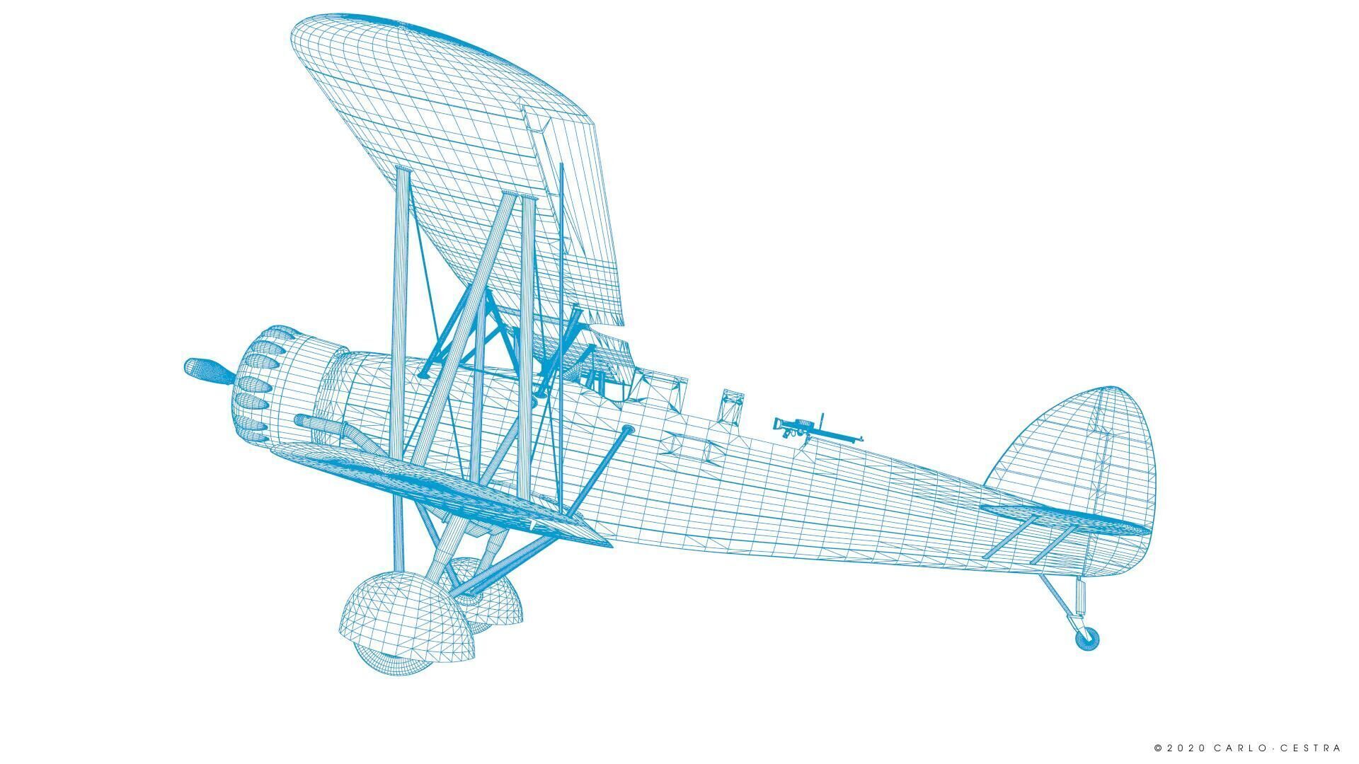 B4Y ha-327 - Not rigged Low-poly 3D model_38