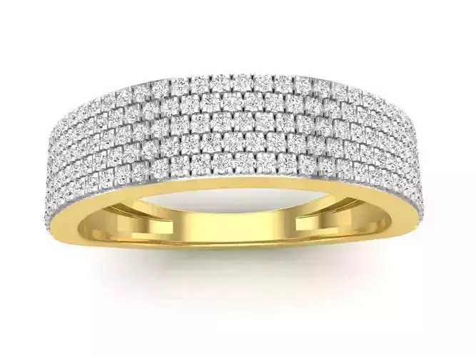 AV 564 Diamond Mens Micro Pave Hip Hop Wedding Band