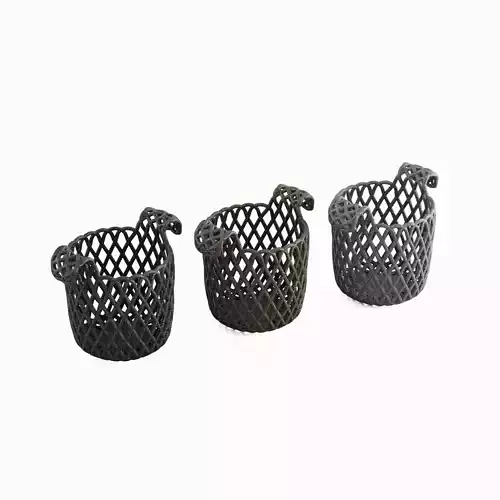 Wicker Basket B Set  3D model