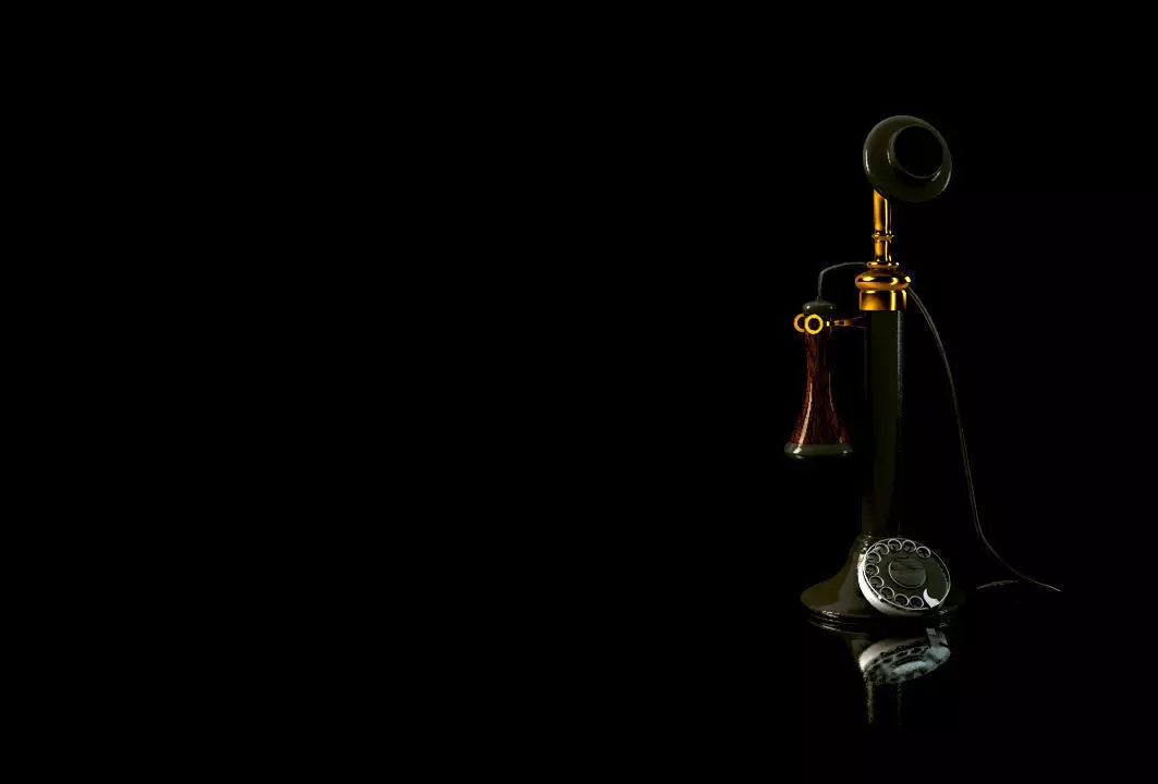 Old Style Phone 3D model_0