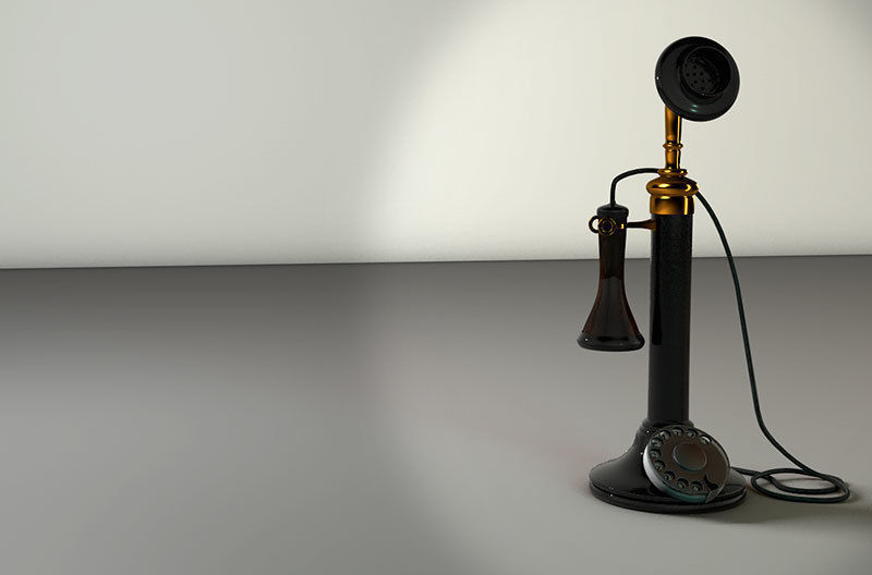 Old Style Phone 3D model_1