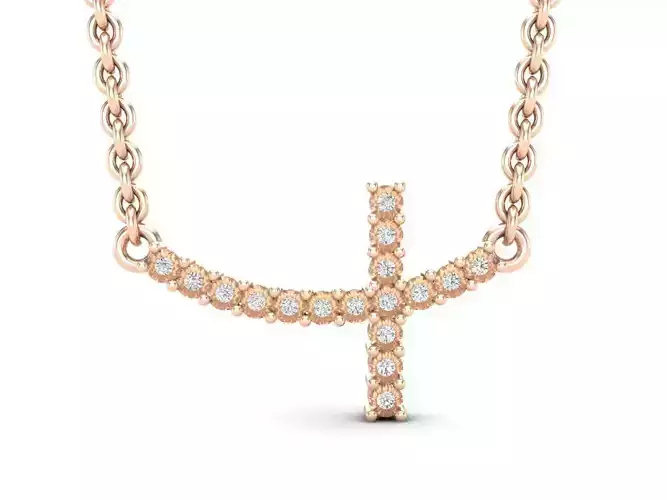 AV 566 Diamond Ladies Cross Pendant