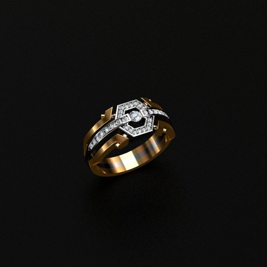 Men ring 3D print model_3