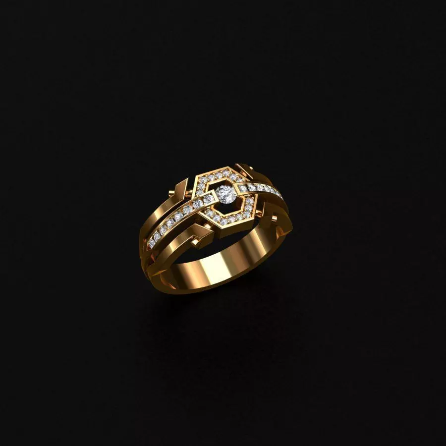 Men ring 3D print model_0