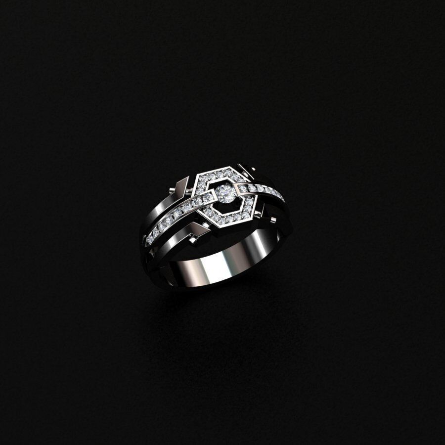 Men ring 3D print model_2