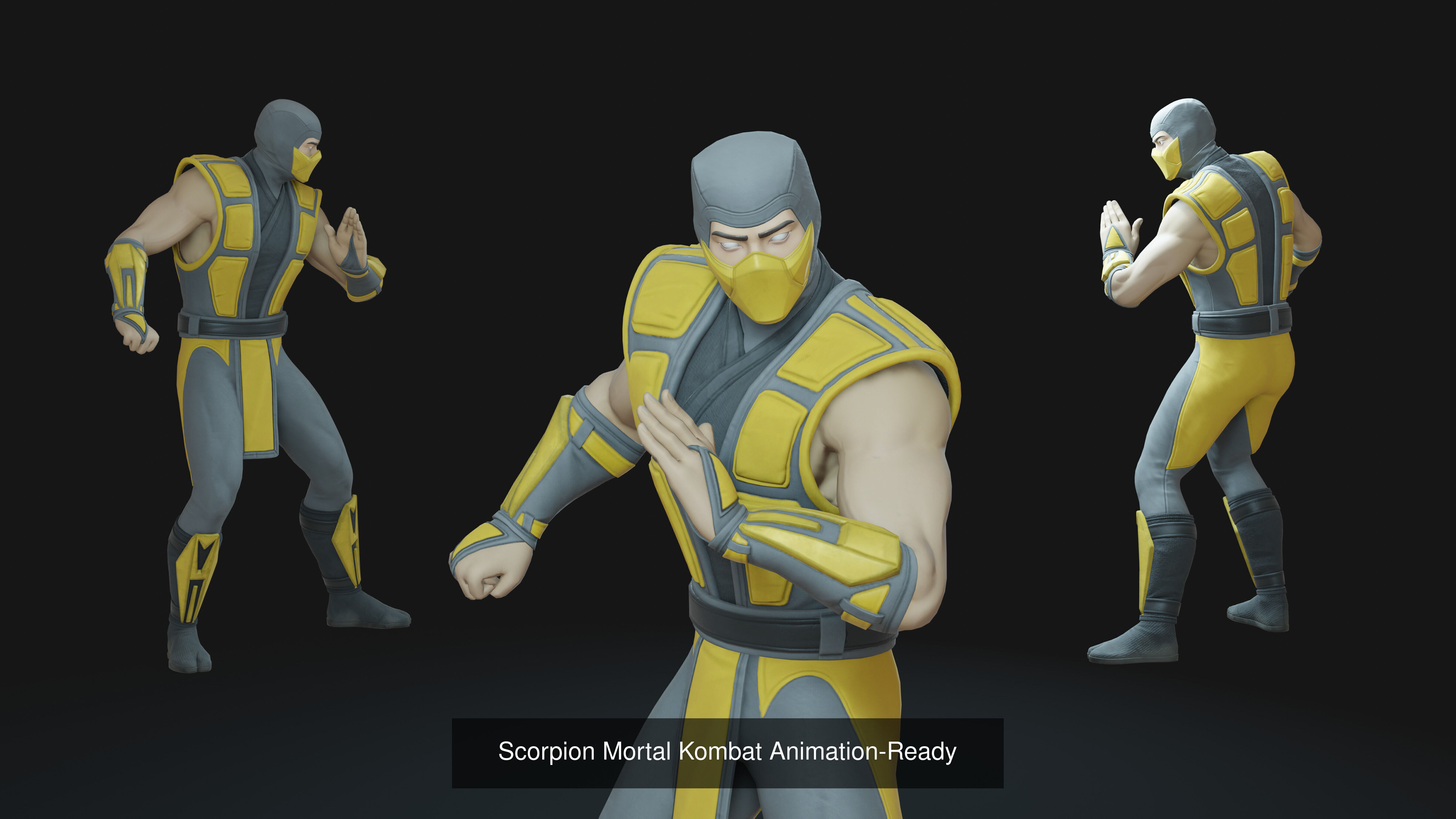 Scorpion and Sub-Zero 3D Model Bundle Mortal Kombat Legends 3D Model Collection_2