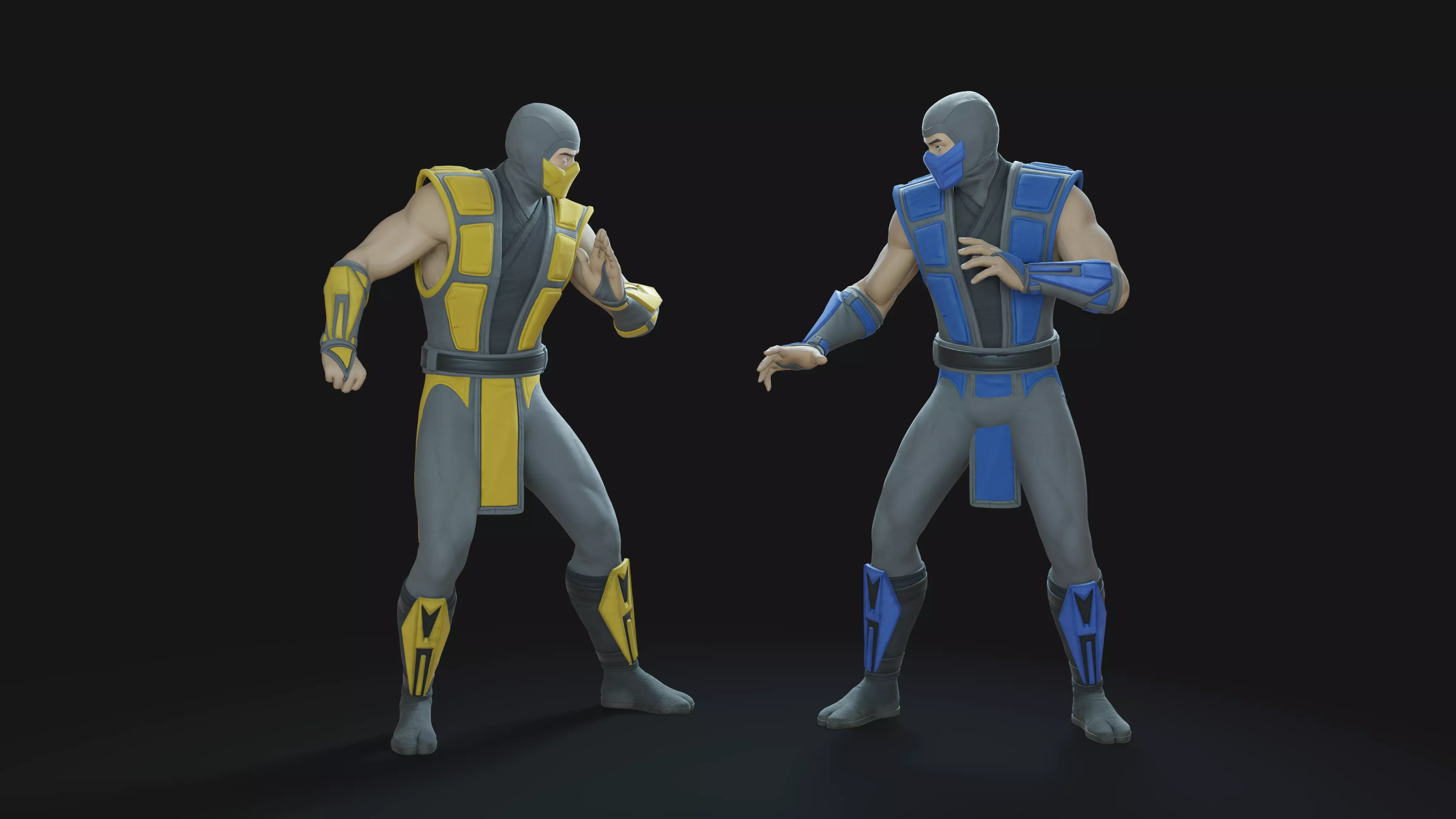 Scorpion and Sub-Zero 3D Model Bundle Mortal Kombat Legends 3D Model Collection_0