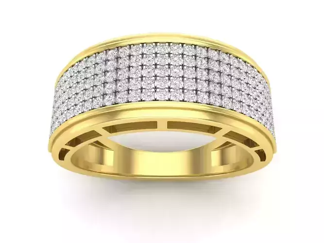 AV 570 Diamond Mens Hip Hop Anniversary Wedding Band