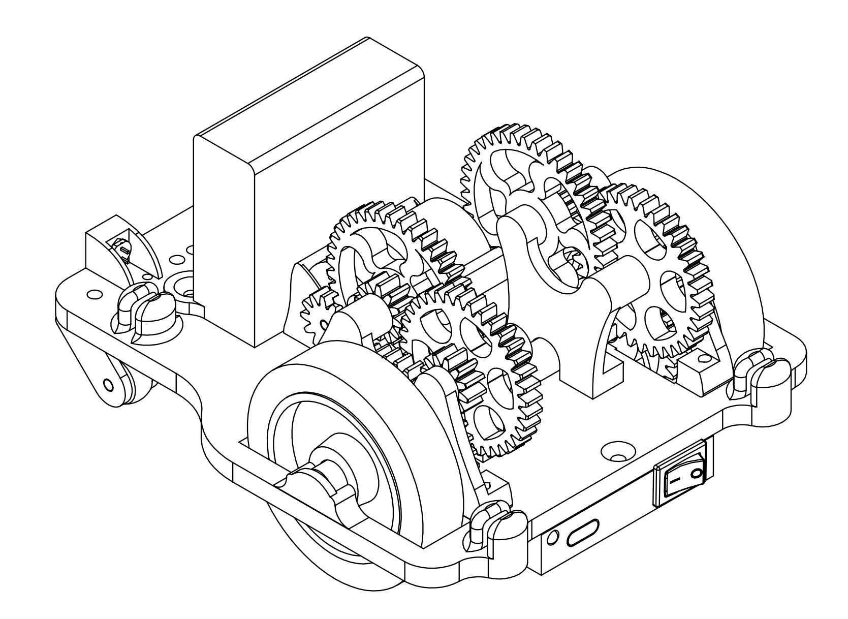 PochiBot - Line Follower Robot 3D print model_2