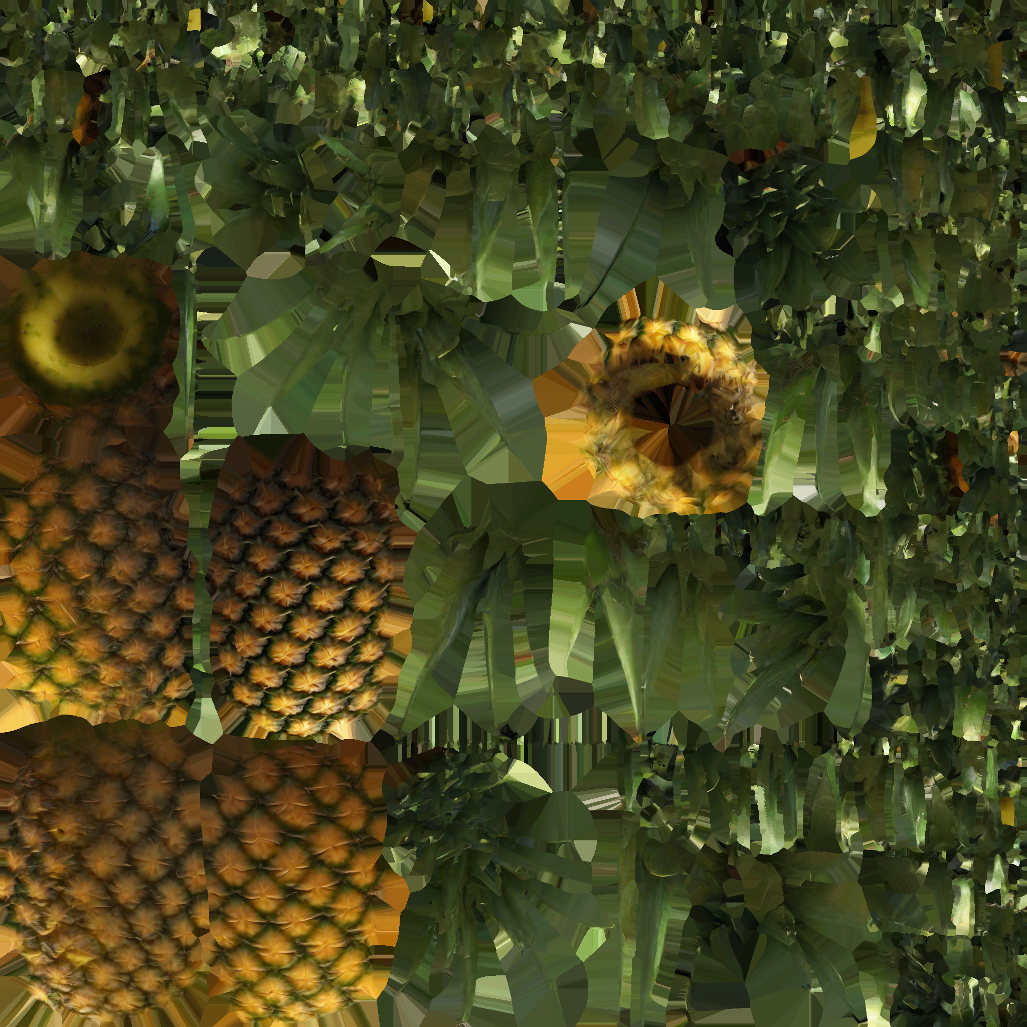 3d Model Pineapple Fresh Fruit 3D model_8