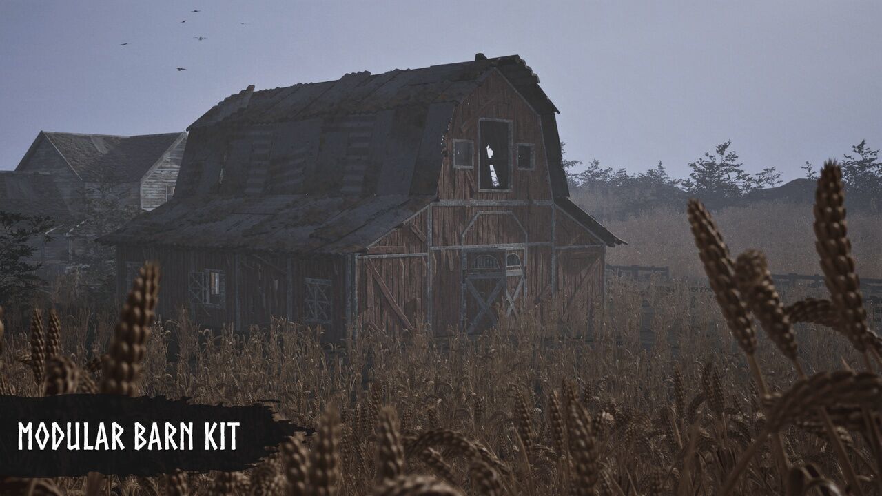Modular Haunted House Low-poly 3D model_17