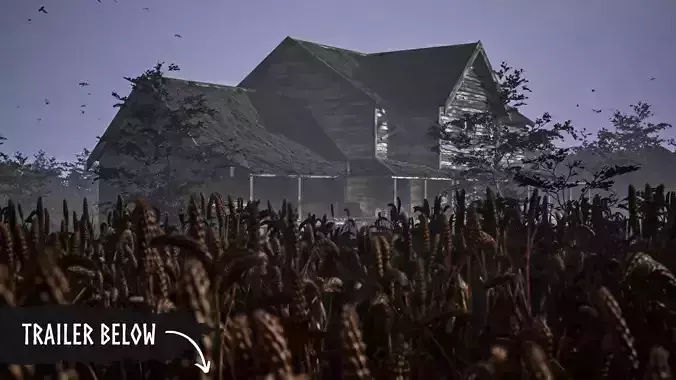 Modular Haunted House Low-poly 3D model