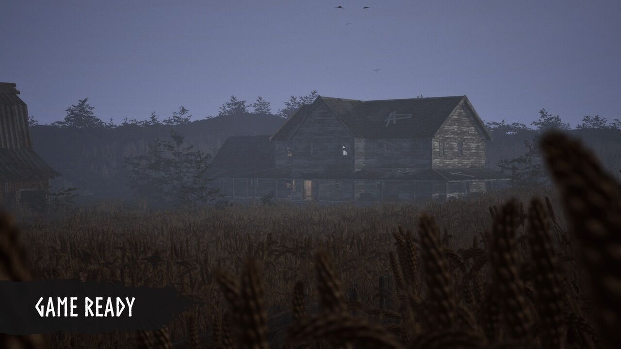 Modular Haunted House Low-poly 3D model_11