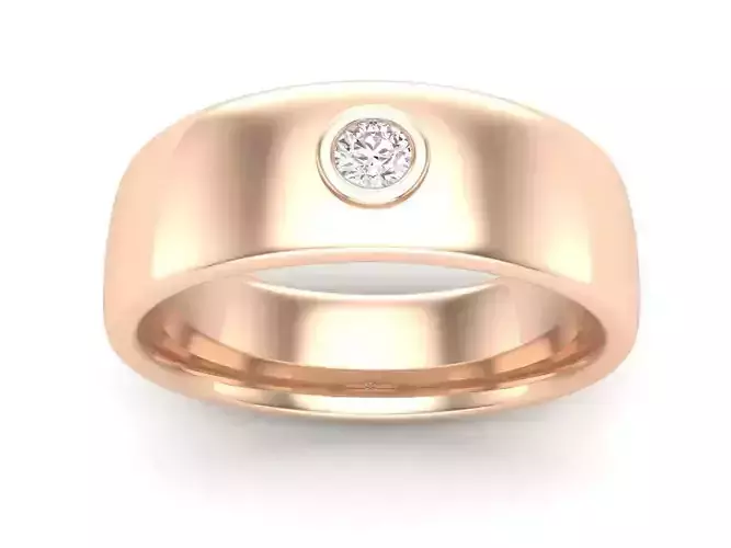 AV 576 Round Diamond Mens Fashion Wedding Band 3D print model