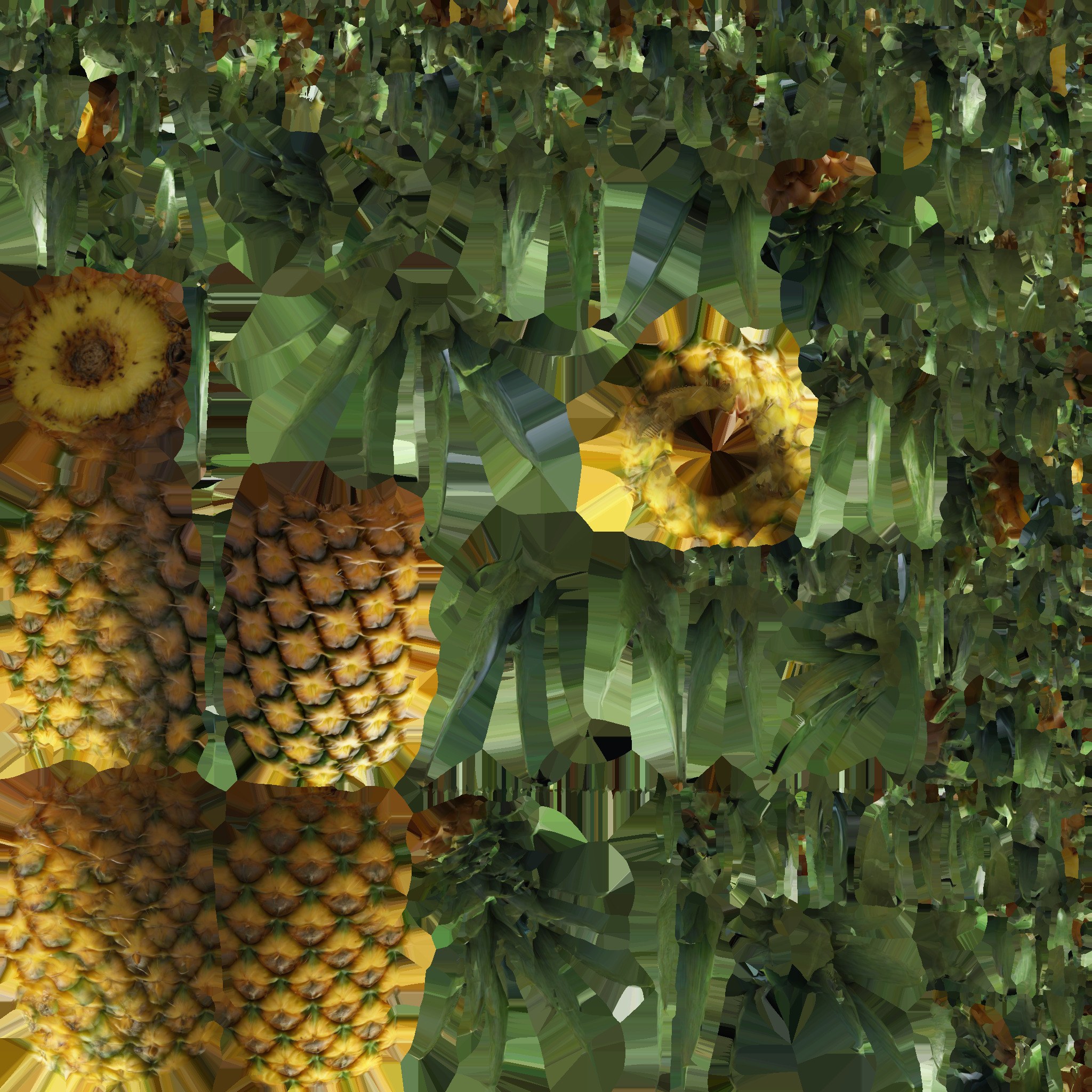 3d Model Pineapple Fresh Fruit 3D model_7