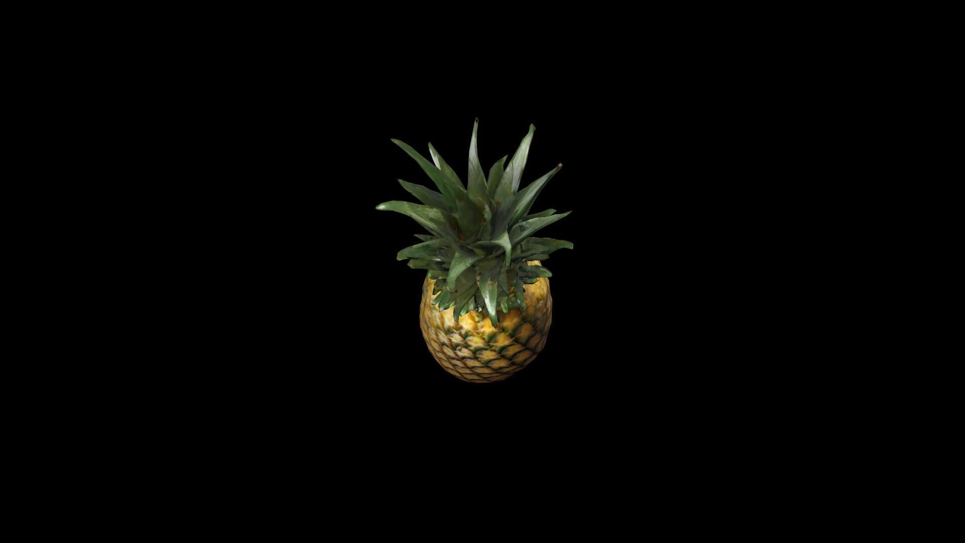 3d Model Pineapple Fresh Fruit 3D model_4