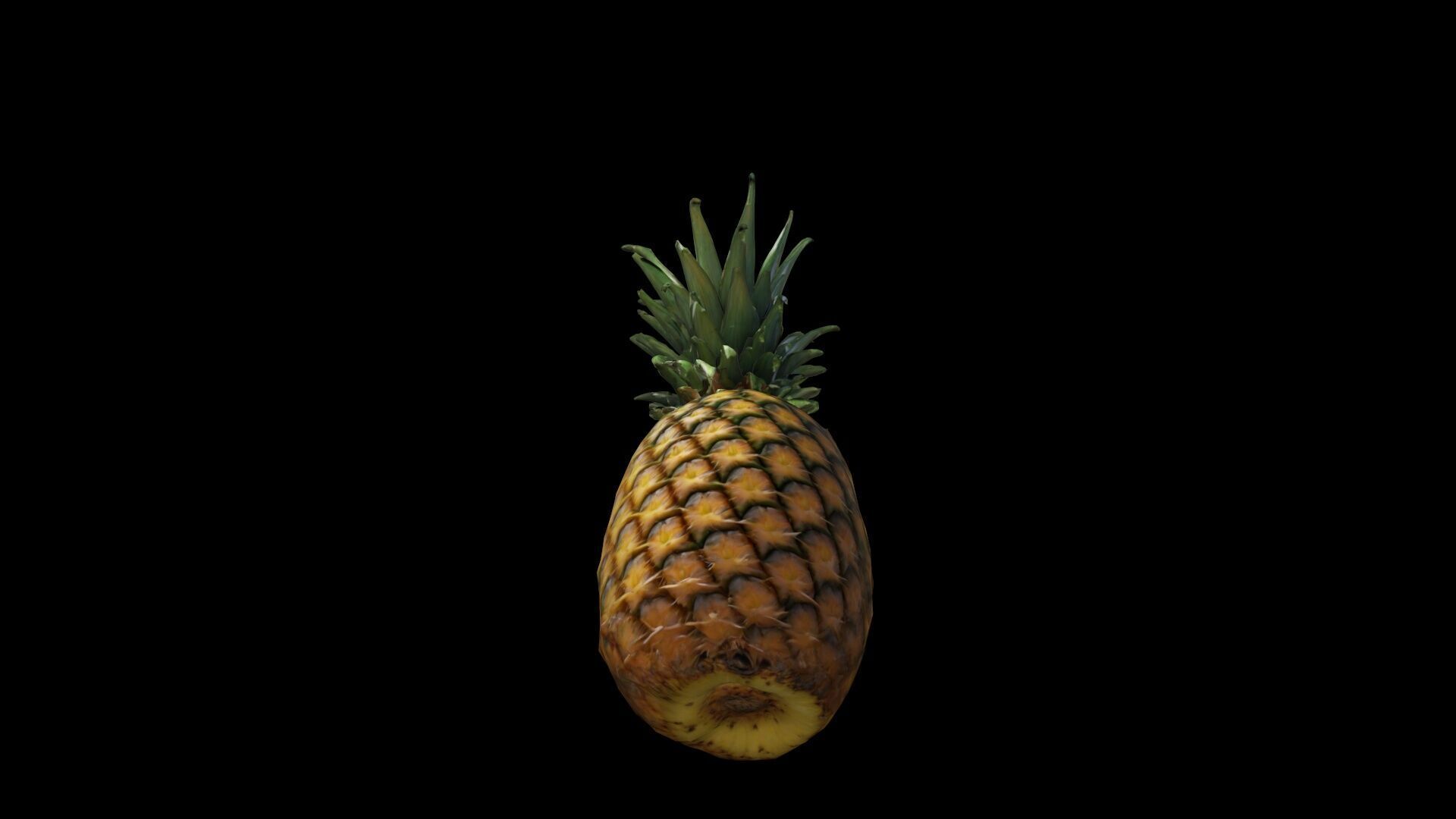 3d Model Pineapple Fresh Fruit 3D model_2