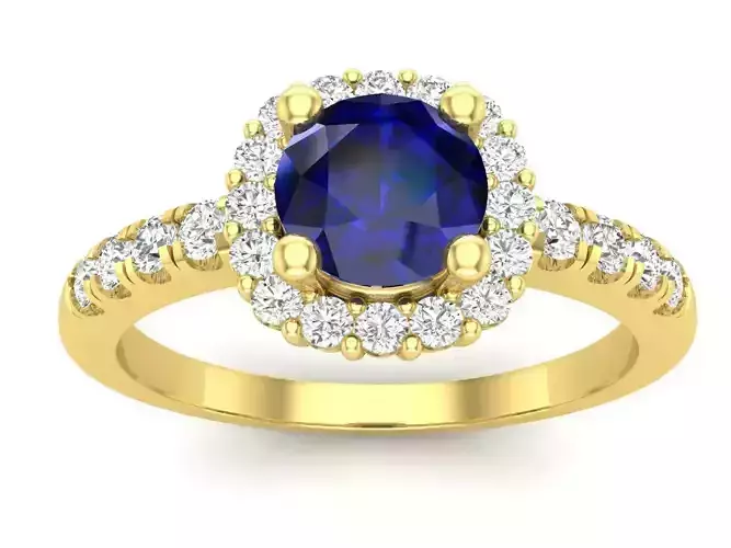 AV 577 Diamond Ladies Bridal Halo Engagement Ring