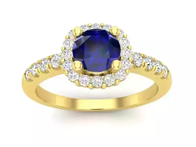 AV 580 Diamond Ladies Bridal Halo Engagement Ring