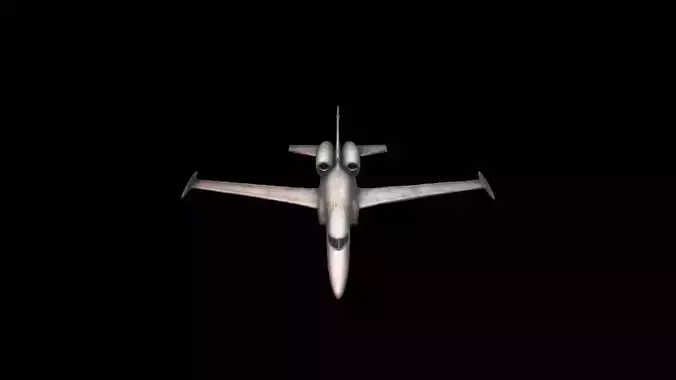 3d Model Jet Plane Flying Over Clouds