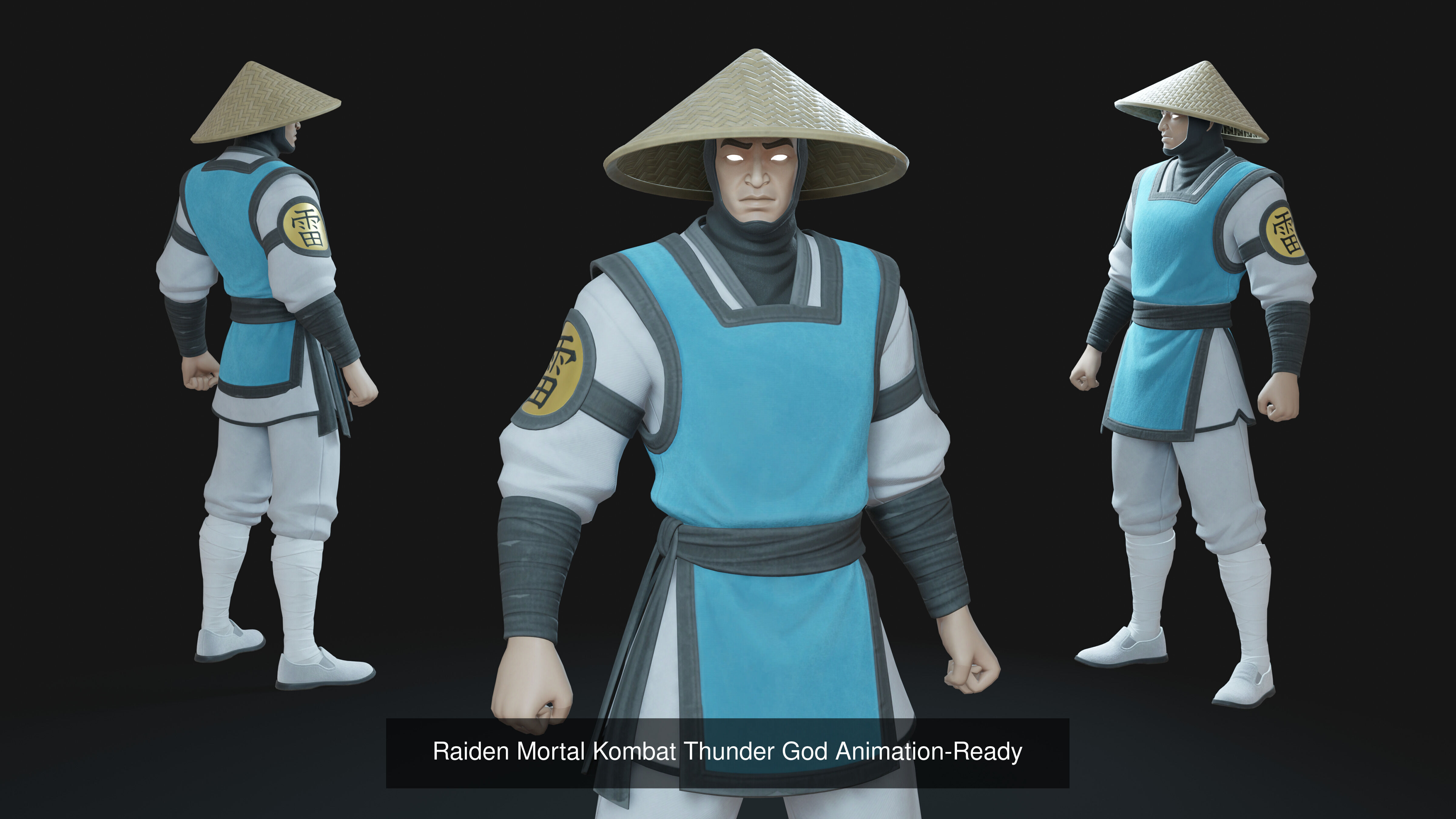 Mortal Kombat 3D Model Bundle Sub-Zero Scorpion Raiden Kitana 3D Model Collection_3