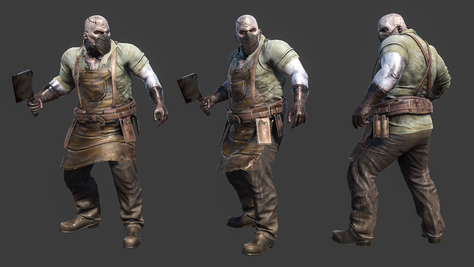 Brutal Butcher - Rigged and Animated Low-poly 3D model_20