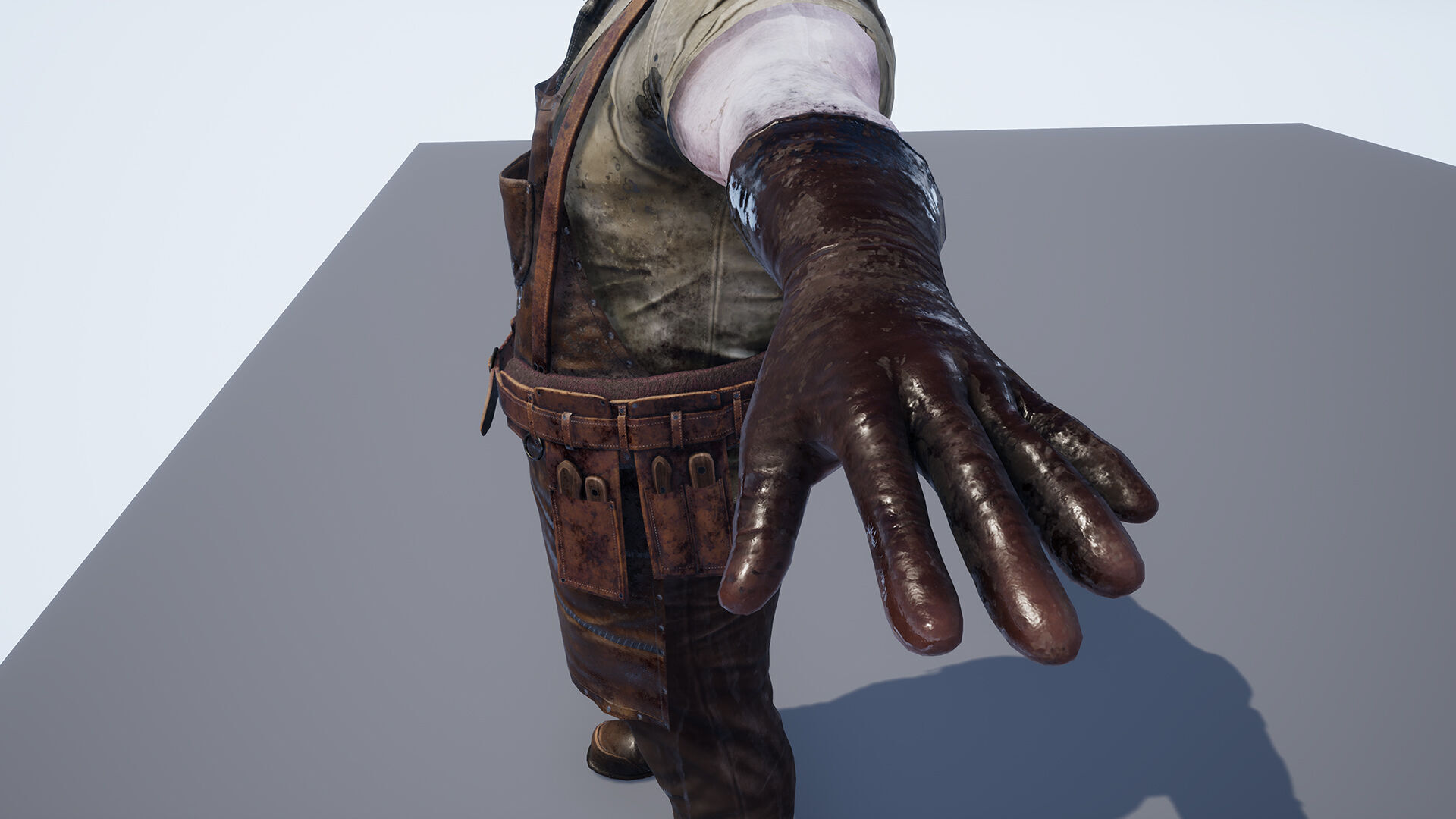 Brutal Butcher - Rigged and Animated Low-poly 3D model_8