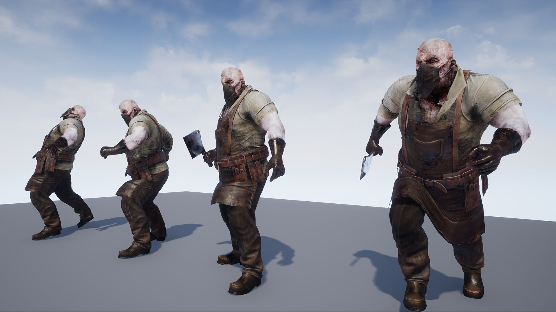 Brutal Butcher - Rigged and Animated Low-poly 3D model_6
