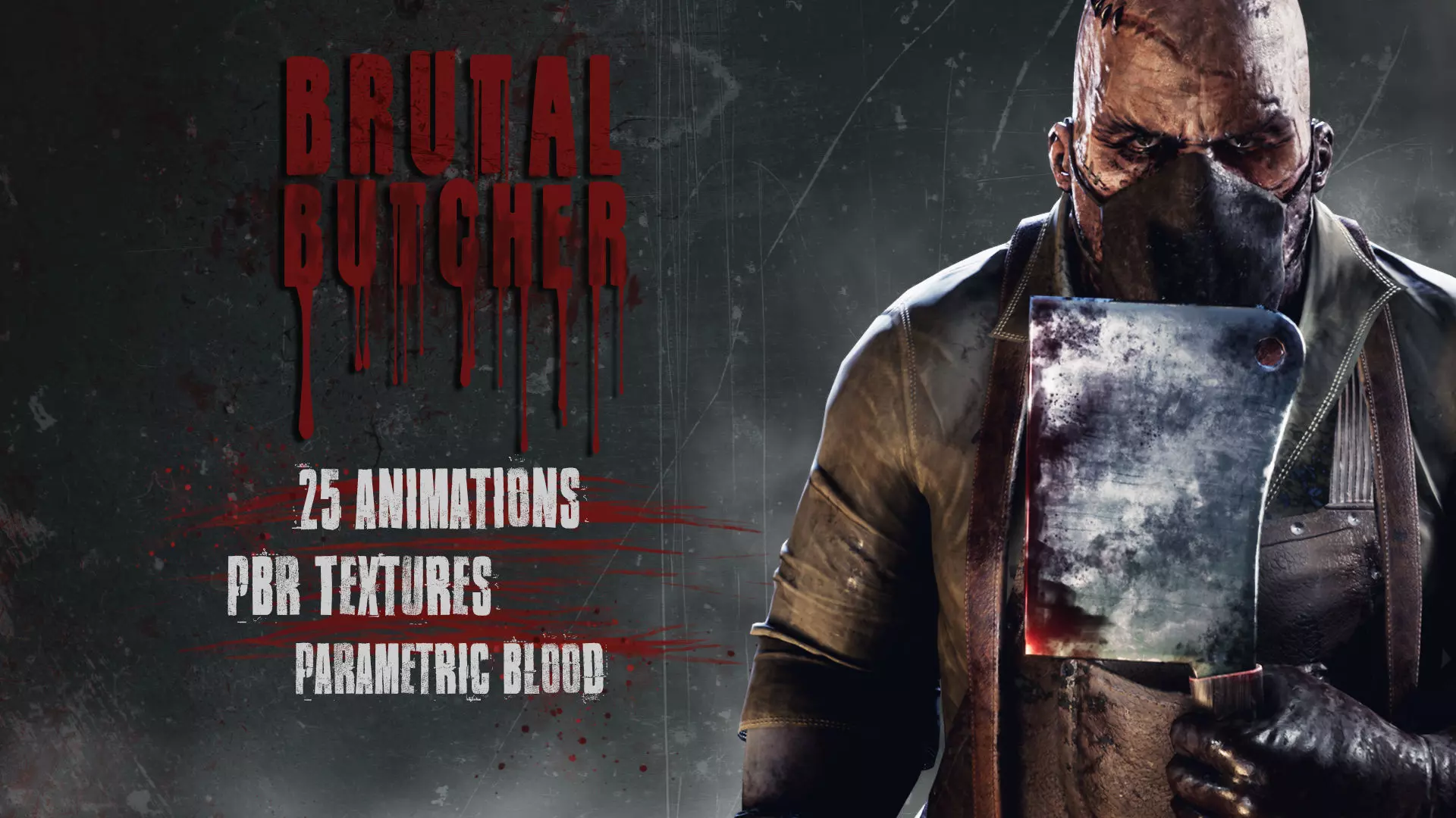 Brutal Butcher - Rigged and Animated Low-poly 3D model_0