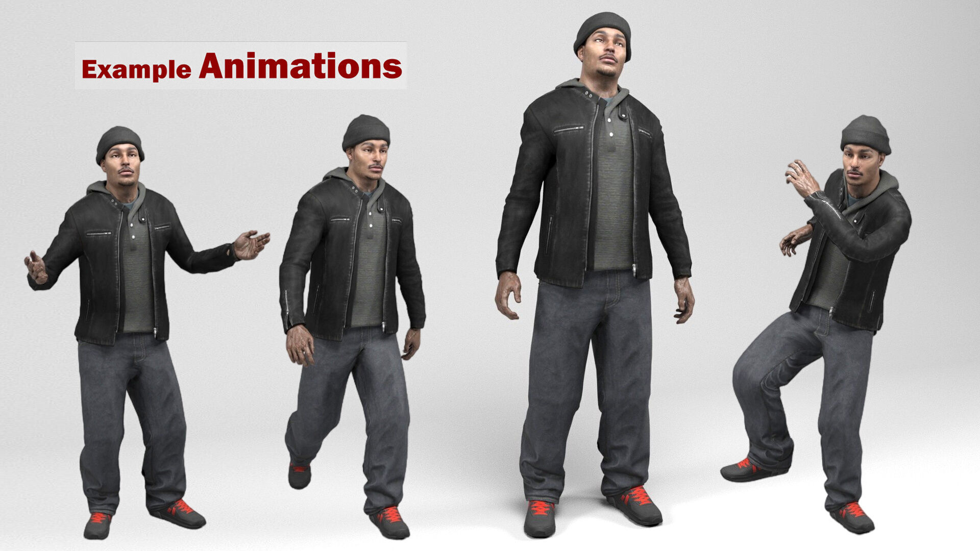 Man 8 Collection Low-poly 3D model_8